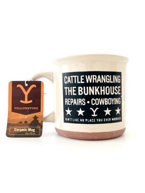 Yellowstone Cattle Wrangling Cowboying The Bunkhouse Oversize Ceramic Mug